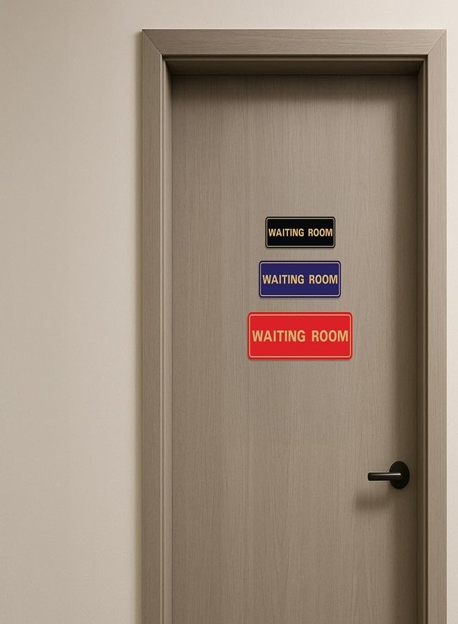 All Quality Standard WAITING ROOM Door/Wall Sign - Brushed Gold - Medium - Image 2